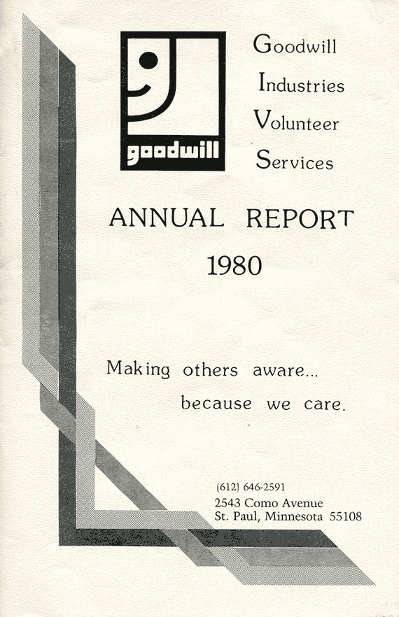 Photo of the cover for the 1980 Goodwill Annual Report