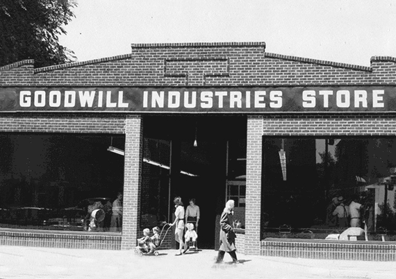 Photo of the store front a Goodwill store.