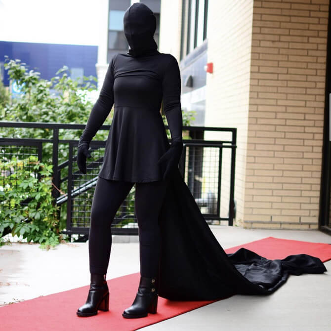 Photo of Sarah Edwards dressed as dementor from the Harry Potter films