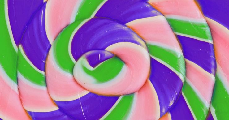 Closeup photo of lollipop swirl