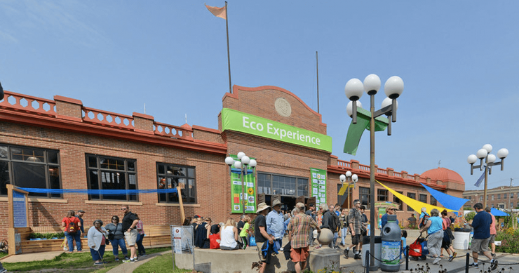 Photo of the exterior of the Eco Experience at the Minnesota State Fair.
