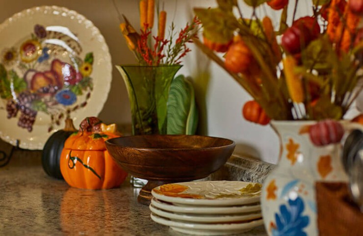 Photo of fall home decorations.